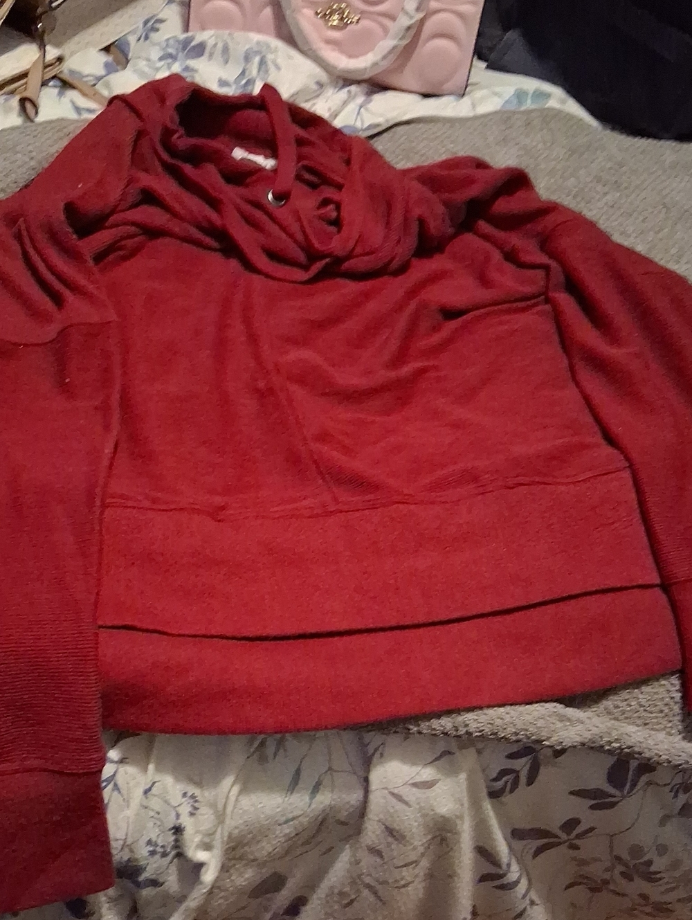 Westbound Red Cowl Neck Sweater